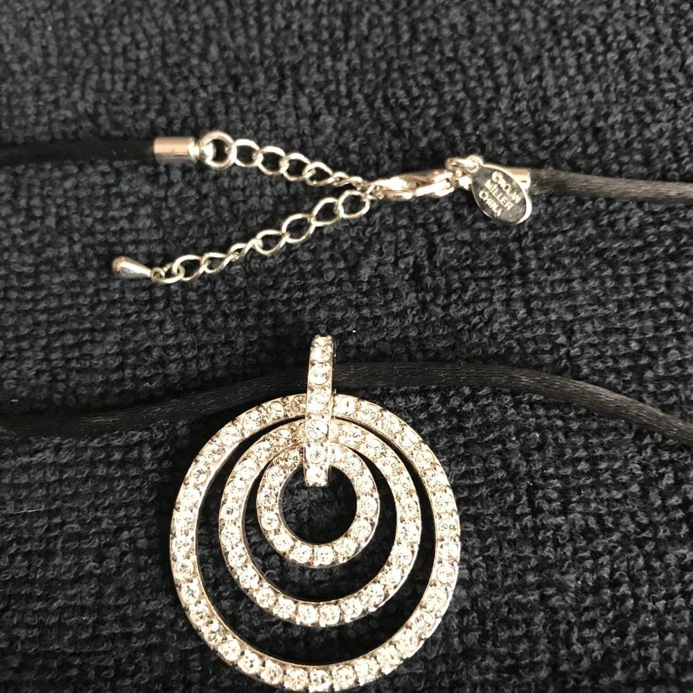 Nolan Miller Crystal Circles Necklace - Picture 4 of 5